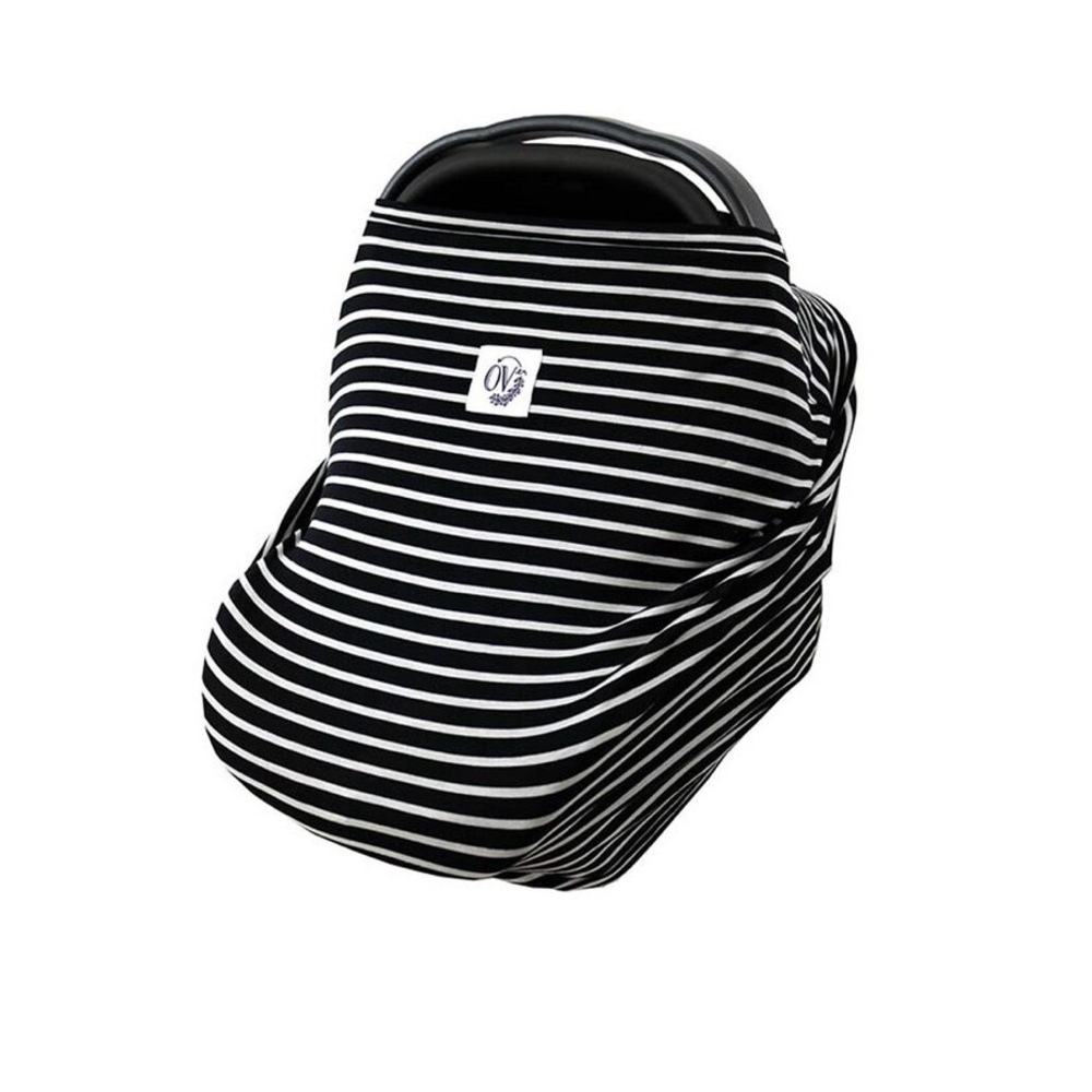 Black and White Polka Dot - The Over Car Seat Cover/Nursing Cover